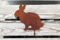 Gartenstecker Hase Edelrost
