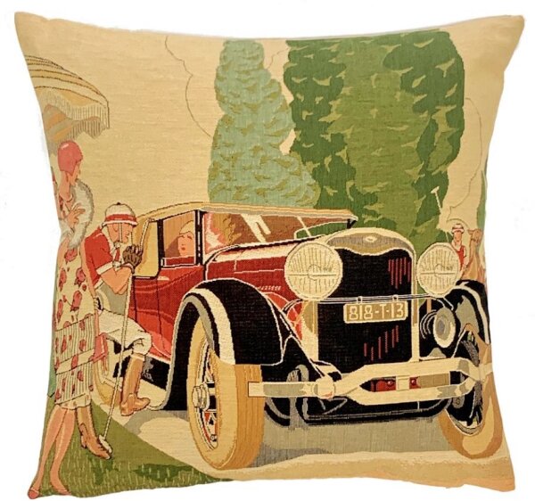 Gobelin Kissen Oldtimer Ausflug II