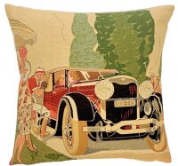 Gobelin Kissen Oldtimer Ausflug II