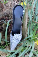 Deko Schuh grau-braun