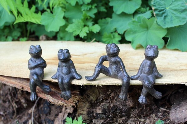 Gartenfiguren Frosch Quartett