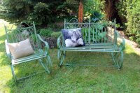 Schaukel Gartenbank Eisen grün