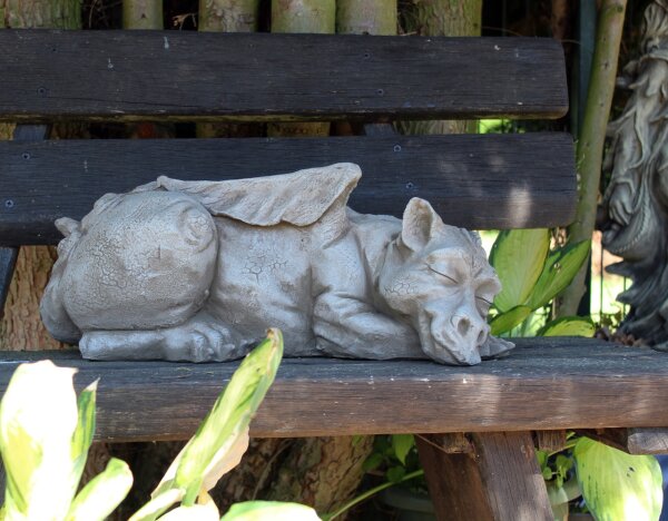 Gartenfigur Drache Snoozy schlafend