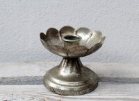 Kerzenständer silber Blüte