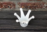 Teelichthalter Krone Shabby weiß