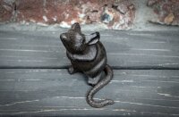 Gartenfigur Maus sitzend L