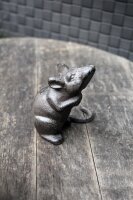 Gartenfigur Maus sitzend L