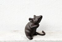 Gartenfigur Maus sitzend L