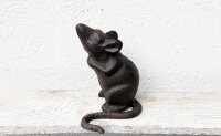 Gartenfigur Maus sitzend L