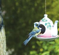 Gartendeko Vogelfutterhaus Teekanne