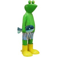 Frosch mit Badehose und Fisch