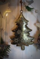 Hängedeko Weihnachtsbaum golden