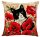 Gobelin Kissen Katze und Blumen