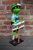 Gartenfigur Frosch Biergarten