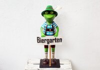 Gartenfigur Frosch Biergarten