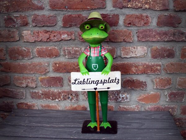 Gartenfigur Opa Frosch Lieblingsplatz