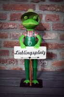 Gartenfigur Opa Frosch Lieblingsplatz