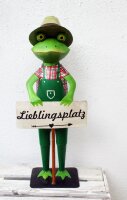 Gartenfigur Opa Frosch Lieblingsplatz
