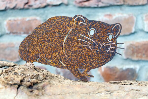 Gartenfigur Meerschweinchen Edelrost