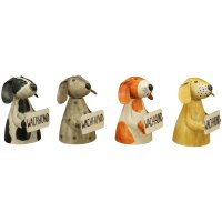 Gartenfigur Wachhund Zaunhocker