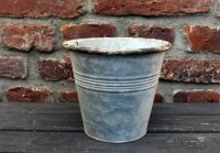 Blumentopf Zink Streifen L