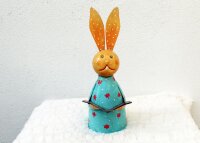 Zaunhocker Hase mit Buch