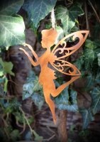 Gartenfigur Elfe tanzend Edelrost