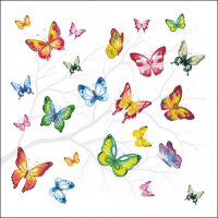20 Servietten Bunte Schmetterlinge