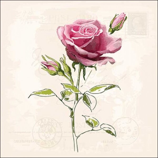 20 Servietten Vintage Rose
