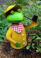 Zaunhocker Frosch mit Pfeife
