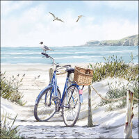 20 Servietten Fahrrad am Strand