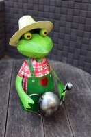 Zaunhocker Gärtner Frosch Gießkanne