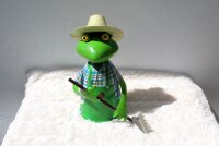Zaunhocker Gärtner Frosch Rechen