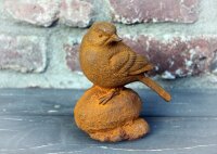 Gartenfigur Vogel auf Stein