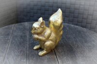 Dekofigur Eichhörnchen gold